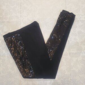 City Streets Stirrup Pants Dance Workout Leggings Sparkly Sequins Medium